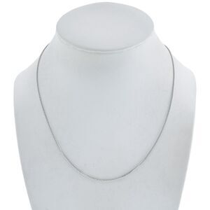 Estate NC Sterling Silver 925 1.1mm Box Chain Necklace 16.75"